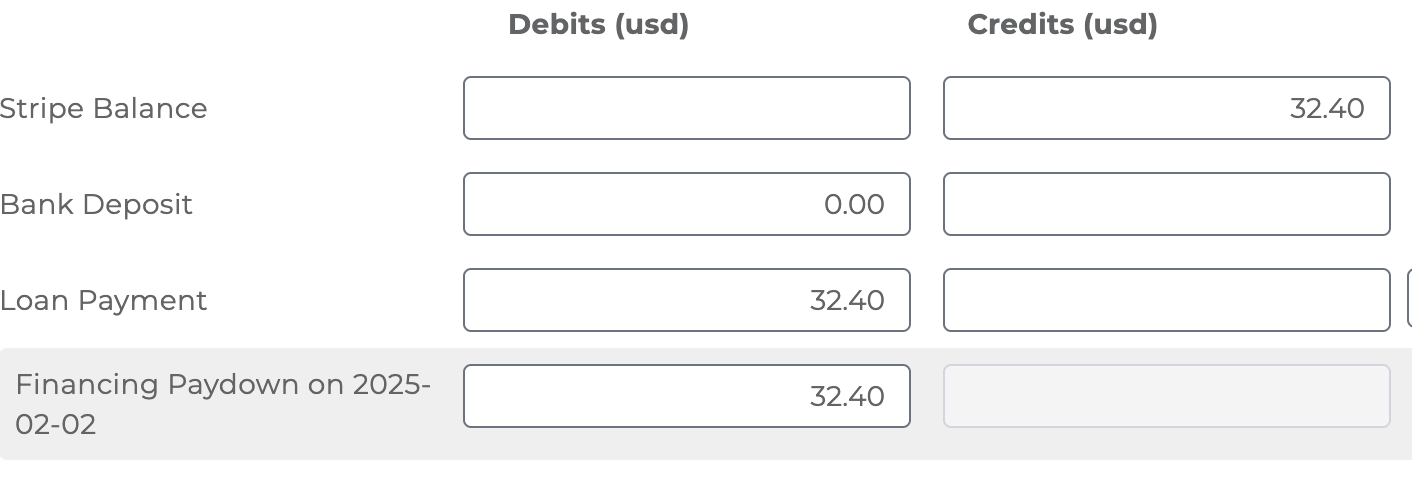 Example payout mapping