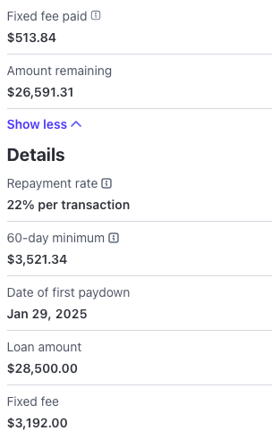 Example payout mapping