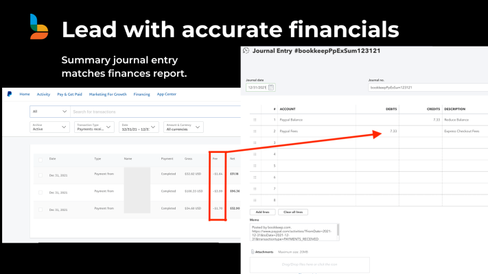 PayPal accounting automation integration